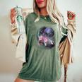 Ferret Moon Howling Women's Oversized T-Shirt - Comfort Colors Moss