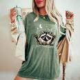 Funny Racoon Women's T-Shirt - Oversized Comfort for Casual Fun Moss
