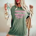 Godmother Of The Birthday Pink Girl Matching Family Women's Oversized Comfort T-Shirt Moss