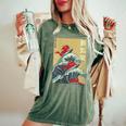 The Great Wave Off Kanagawa Coucher De Soleil Rétro Dragon Japonais T-shirt oversize confortable pour femme Moss