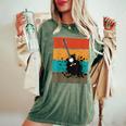 Guitarra Música Arte Retrointage Instrumento Hombre Camiseta extragrande cómoda para mujer Moss