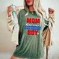 Matching Family Mom Of The Birthday Boy Spider Web Women's Oversized Comfort T-Shirt Moss