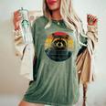 Oversized Women's T-Shirt | Cozy Comfort with Raccoon Design Moss