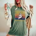 Pew Pew Madafakas Vintage Raccoon Women's Oversized T-Shirt Moss