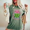 Pickle Just A Girl Who Loves Pickles Food Lover Women's Oversized Comfort T-Shirt Moss