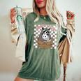 Possum Raccoon Adopt A Cat Team - Women's Oversized T-Shirt Moss