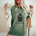 Raccoon Graphic Comfort Colors Women's Oversized T-Shirt | Fun Phrase Moss