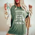Raccoon 'Let's Do Crimes' Unisex Oversized T-Shirt - Cute Animal Theme Moss