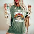 Raccoon Lover T-Shirt - Vintage Retro Women's Oversized Tee Moss