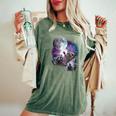 Raccoon Moon Howling Women's Comfort Colors Oversized T-Shirt Moss