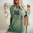 Raccoon Moon Women's Oversized Comfort T-Shirt | Unique Animal Design Moss
