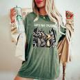 Raccoon & Opossum Beer Tee - Oversized Comfort for Women Moss