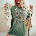Raccoon Pajama Women's T-Shirt - Cozy Christmas Lights Theme Moss
