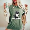 Raccoon Retro Rock T-Shirt - Men, Women, Kids - Oversized Comfort Moss