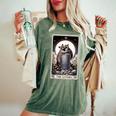 Raccoon Tarot The Lovers Comfort Colors Women's Oversized T-Shirt Moss