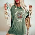 Retro Feral Moms Social Club Sarcastic Saying Mothers Women's Oversized Comfort T-Shirt Moss