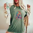 Retro Rock 'N' Roll Girl Música Rock Guitarrista Chica Camiseta extragrande cómoda para mujer Moss