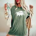 Retro Trashpanda On The Half Moon Vintage Raccoon Women's Oversized Comfort Colors T-Shirt Moss