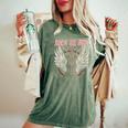 Rock And Roll Guitarraintage Rock Música Camiseta extragrande cómoda para mujer Moss