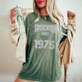 Rockin' Since 1975Intage Rock Music Fan 47 Cumpleaños Cuello Camiseta extragrande cómoda para mujer Moss