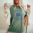 Rotting In Bed Raccoon Meme Women's Oversized T-Shirt | Sarcastic Vibes Moss