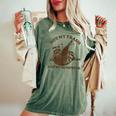 Sarcastic Raccoon Women's Oversized T-Shirt - Fun & Comfy Gift Moss