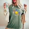Sistema Solar Planetas Galaxia Niños Niñas Espacio Cuello Camiseta extragrande cómoda para mujer Moss