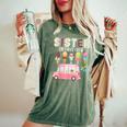Sister Birthday Crew Ice Cream Truck Bday Ice Cream Party Camiseta extragrande cómoda para mujer Moss