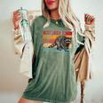 Street Cat Adopt Funny Women's Oversized T-Shirt for Raccoon Lovers Moss