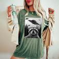 UFO Raccoon Women's Oversized T-Shirt - Comfort Colors Moss
