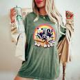 Vintage Street Cat & Wildlife Print | Women's Oversized Tee Moss