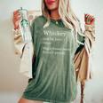 Vintage Whiskey Drinkers Definition Of Whisky Camiseta extragrande cómoda para mujer Moss