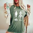 Your Wife My Wife Biker Wife Valentine Women's Oversized Comfort T-Shirt Moss