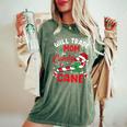 Will Trade Mom For Candy Cane Boys Girls Kids Christmas Women's Oversized Comfort Colors T-Shirt Moss