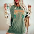 Women's Oversized Comfort Tee - Embrace Street Cat Love Moss