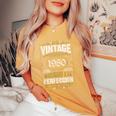 45 Cumpleaños 45 Años Hombre Intage 1980 Regalo Camiseta extragrande cómoda para mujer Mustard