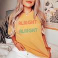 Alright Retro 70'S Distressed Vintage Classic Seventies Women's Oversized Comfort T-Shirt Mustard