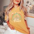 Autism Be In Awe Of My 'Tism Meme Autistic Raccoon Women's Oversized Comfort Colors T-Shirt Mustard