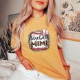 Baseball Mimi Bandana Leopard Fans Mother's Day Women's Oversized Comfort T-Shirt Mustard