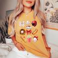 Baseball Mom Coquette Bow Mother's Day Baseball Mama Women's Oversized Comfort T-Shirt Mustard