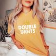 Double Digits Crown 10 Year Old 10Th Birthday Girl Camiseta extragrande cómoda para mujer Mustard