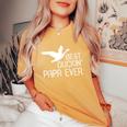 Duck Hunting Dad Best Duckin' Papa Ever Women's Oversized Comfort T-Shirt Mustard