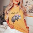 Fairy Godpossum Raccoon Trash Panda Women's Oversized T-Shirt Mustard