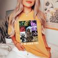 Feral Raccoon Meme Women's Oversized T-Shirt - Comfort Colors Mustard