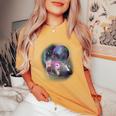 Ferret Moon Howling Women's Oversized T-Shirt - Comfort Colors Mustard