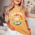Punk Panda Música Punk Rock Rocker Punker Camiseta extragrande cómoda para mujer Mustard