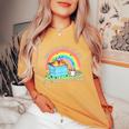 Groovy Raccoon Dumpster Fire Women's Comfort Colors T-Shirt Mustard
