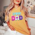Groovy Spider Dad Matching Family Birthday Girl Party Women's Oversized Comfort T-Shirt Mustard