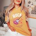 Guitarra Eléctrica Para Niñas Y Es Camiseta extragrande cómoda para mujer Mustard