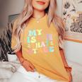 My Heart Is On That Stage Dance Women's Oversized Comfort T-Shirt Mustard